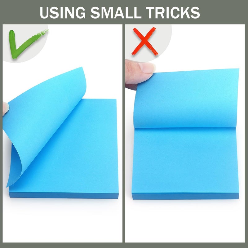 Eastern Wolf Sticky Notes 3x3 Self-Stick Notes Bright Colors Sticky Notes 4 Pads 100 Sheets/Pad (Blue) - Image 5